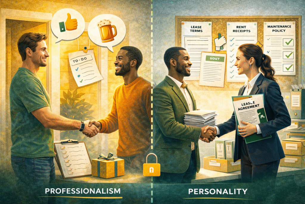 Professionalism vs personality in property management