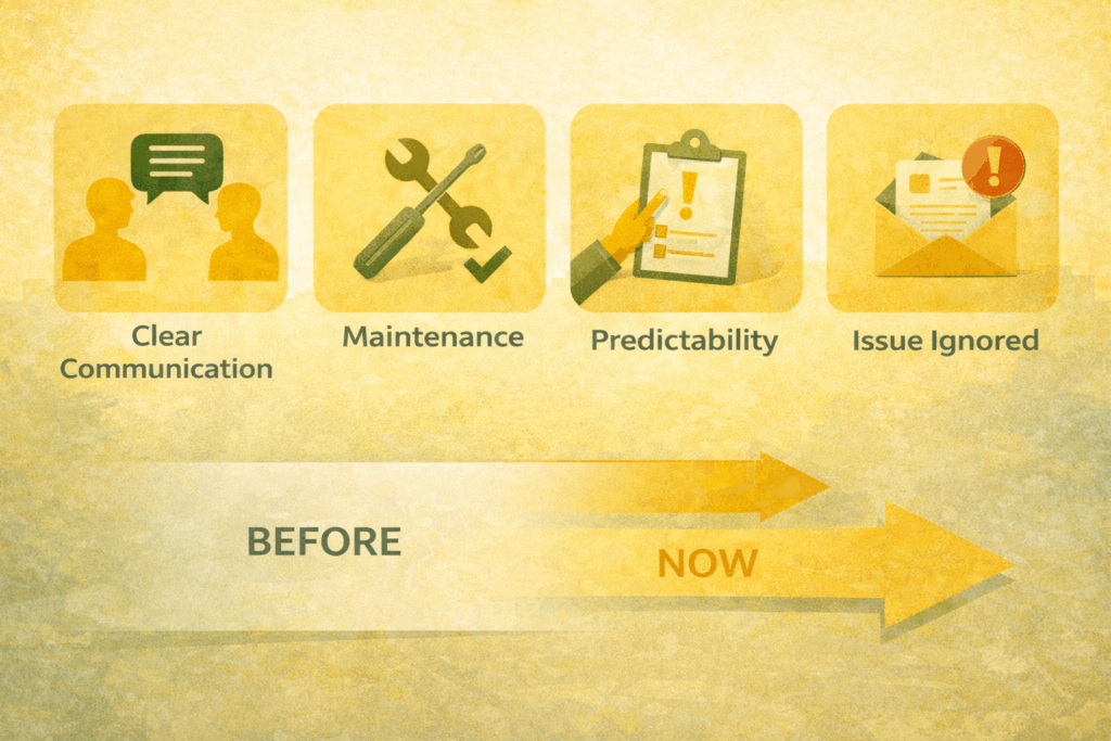 Tenant expectations and experience comparison