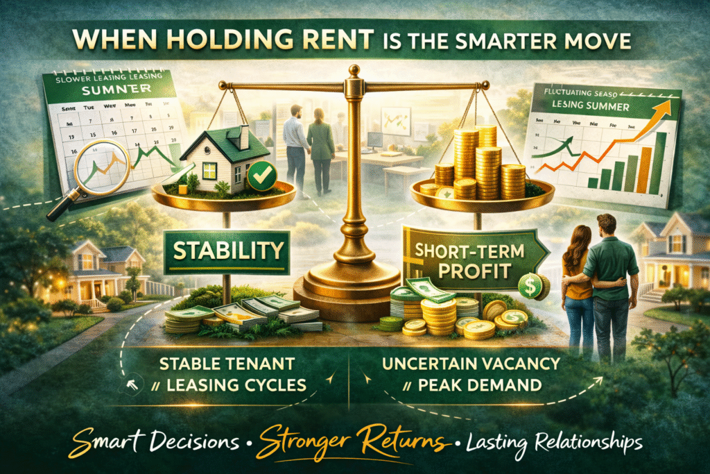 Stability vs profit in rental decisions